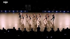 中華臺北代表隊參加「第一屆WDSF世界拉丁編排舞錦標賽」成人組小團賽初賽畫面。（圖／翻攝自Chinese Taipei DanceSport Federation粉專）