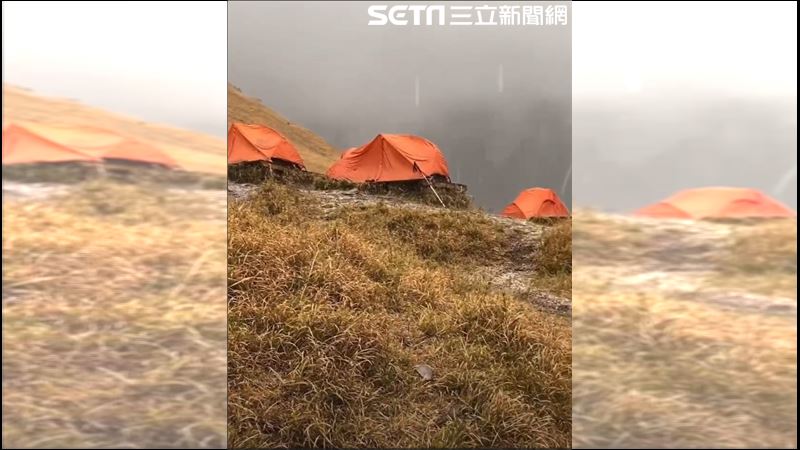 罕見！雪霸國家公園三月底下冰霰　畫面曝