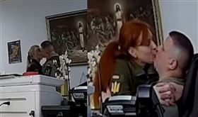 烏克蘭／前方吃緊後方緊吃　烏軍軍官辦公室「舌戰」多女！激情影片網瘋傳（圖／鏡週刊提供）