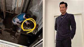 林佑星的iPhone竟不小心滑落到電梯縫。（圖／翻攝自林佑星臉書）