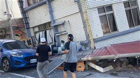 花蓮,地震,倒塌,餐廳（圖／翻攝畫面）