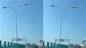 上班遇強震，台74線一整排路燈如波浪，「狂搖旋轉」，駕駛嚇壞(圖／台中市議員江和樹提供)