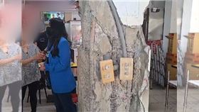 萬華區中華路二段307巷2號至20號連棟建築物有立即危險。（圖／應曉薇提供）