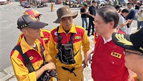 中央災害應變中心指揮官、內政部長林右昌今（3）日中午赴花蓮勘災。（圖／內政部提供)