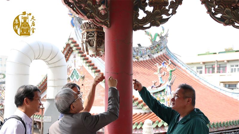 國定古蹟鹿港天后宮震後受損　緊急加固
