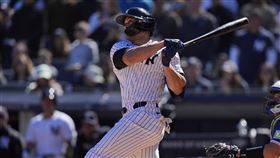 ▲史坦頓（Giancarlo Stanton）炸裂滿貫砲！球打上左外野第2層看台。（圖／美聯社／達志影像）