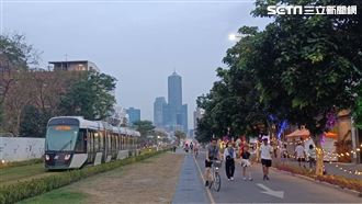 美籍女偕男友遊駁二　他包包挖洞偷拍裙底