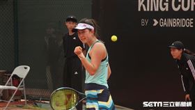 台灣網球好手葛藍喬安娜生涯首次出戰金恩盃。（圖／記者蔡厚瑄攝影）