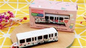 台北捷運攜手悠遊卡公司推出HelloKitty彩繪列車造型悠遊卡，以及相關週邊商品。（圖／北捷提供）