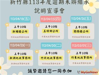 MyGonews新竹縣未登記不動產繼承 即起公告