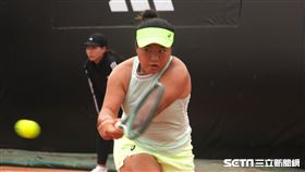 台灣網球好手梁恩碩歷經3盤大戰敗給韓國選手。（圖／記者蔡厚瑄攝影）