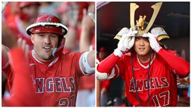 ▲楚奧特（Mike Trout）炸裂本季第6轟！天使更換全壘打慶祝道具。（圖／路透社／達志影像、翻攝自天使推特）