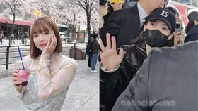 一隻阿圓在韓國接機IU。（圖／翻攝IG）