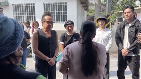 黃大煒、劉奕兒、趙杰到花蓮探視高中生家屬。（圖／記者呂彥攝影）