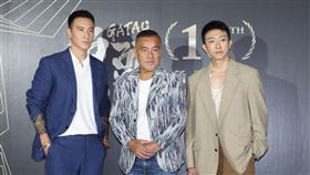 《角頭》十週年記者會，王陽明（左起）、龍天翔、懷秋。（圖／記者鄭孟晃攝影）