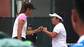 詹皓晴、梁恩碩女雙在搶十大戰惜敗。（圖／記者蔡厚瑄攝影）