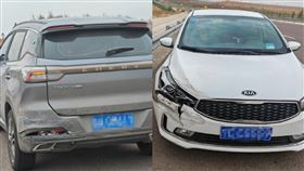 中國駕駛為了趕路沒好好休息！睏意襲來還開車　疲勞駕駛釀追尾事故（組合圖／翻攝自微博）