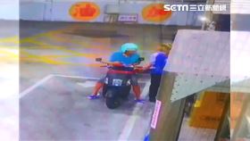 大雅縱火案凶嫌楊男，犯案前騎車赴加油站購買汽油，預謀犯案鐵證曝光。（圖／翻攝畫面）