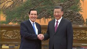 ▲前總統馬英九與中國國家領導人習近平進行馬習二會。