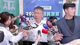 ▲柯文哲出席民眾黨黨公職共識營前受訪