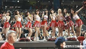 ▲新北中信特攻、臺北台新戰神攻佔大巨蛋，臺北戰神啦啦隊Taishin Wonders。（圖／記者劉彥池攝影）