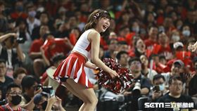 ▲新北中信特攻、臺北台新戰神攻佔大巨蛋，臺北戰神啦啦隊Taishin Wonders成員Mika。（圖／記者劉彥池攝影）
