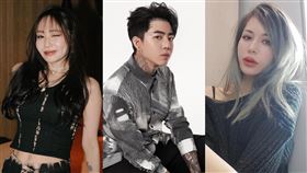 Keanna（右）爆料陳芳語（左）與謝和弦（中）的風波愈演愈烈。（圖／翻攝自臉書、IG）