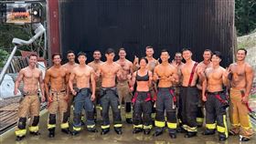 台灣與澳洲消防員合體拍攝2025年月曆。（圖／翻攝自消防署臉書）