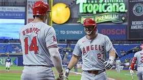 ▲楚奧特（Mike Trout）炸裂本季第8轟！並列大聯盟全壘打王。（圖／美聯社／達志影像）