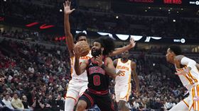 ▲懷特（Coby White）攻下42分，公牛附加賽淘汰老鷹。（圖／路透社／達志影像）