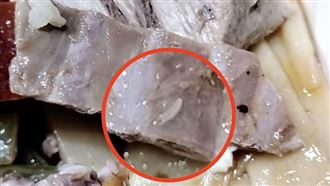 桃園燒臘便當「蛆在爬」他嚇壞：看就飽