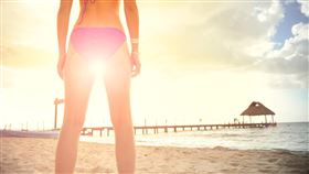 海邊，海灘，比基尼（示意圖／翻攝自PIXABAY）