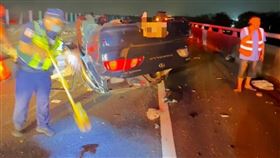 國3,麟洛段,,追撞,烏龜翻,命危