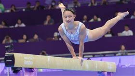 杭州亞運體操　丁華恬平衡木奪銅（3）台灣體操好手丁華恬29日在杭州亞運競技體操女子平衡木決賽以13.300分贏得銅牌，這也是本屆亞運台灣體操代表隊第3面獎牌。中央社  112年9月29日