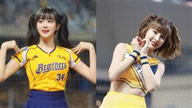 峮峮（右）、邊荷律（左）同為中信兄弟啦啦隊。（圖／翻攝自IG）