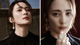 蔣勤勤出席典禮不慎摔倒。（圖／翻攝自微博／蔣勤勤）