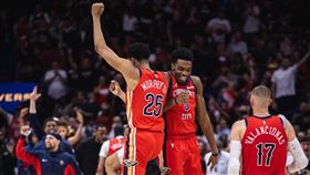 紐澳良鵜鶘擊敗沙加緬度國王，搶下西區最後一張季後賽門票。（圖／翻攝自鵜鶘隊官方X）