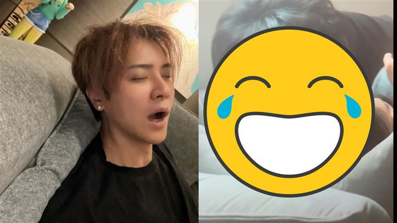 羅志祥抓到破綻！模仿金秀賢睡空氣枕頭