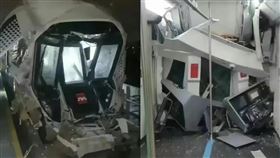 中國／西安地鐵10號線試車追撞致1死2傷▲（圖／翻攝自央視新聞）

