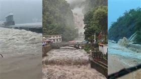 中國南方爆發「50年一遇大洪水」！流經廣東清遠市的北江出現50年一遇大洪水，清遠市區已淪為汪洋▲（圖／翻攝自微博）

