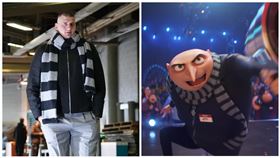 ▲金塊球星約基奇（Nikola Jokic）、《神偷奶爸》角色「格魯」。（圖／翻攝自金塊X、UIP提供）