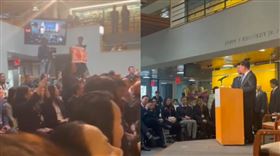 台灣西藏學生4度抗議中駐美大使沒資格到哈佛。（圖／翻攝自Ｘ平台Students for a Free Tibet）