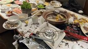 中國浙江一名女子日前到火鍋店慶生，桌上的卡式瓦斯爐突然爆炸。(圖／翻攝《新京報》)