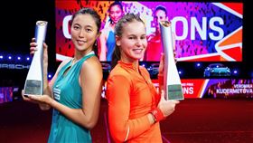 詹皓晴與俄羅斯搭檔庫德梅托娃（Veronika Kudermetova）在WTA斯圖加特女網雙打賽封后。（圖／翻攝自斯圖加特官網）