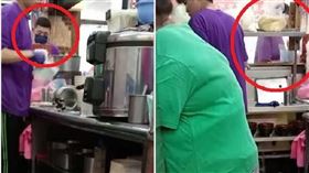 日前本刊讀者在內湖遇到正在買午餐的NONO。（圖／讀者提供）