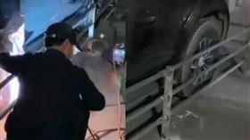 車位被人霸佔1週！男出大絕「車位焊上欄杆」（圖／翻攝自微博）