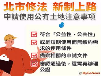 MyGonews北市修法 申請使用公有土地要多注意