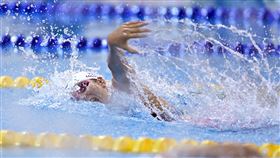 ▲新竹高商廖祐菲在泳池畔3破全中運大會紀錄。（圖／臺北市政府教育局提供）