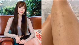 原來胡文英是與德國親家互拍大腿。（組合圖／翻攝自美魔女胡文英臉書）