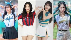 南韓啦啦隊大合體，南珉貞（左起）、金泰琳、安芝儇、朴旻曙。（圖／翻攝自 IG）